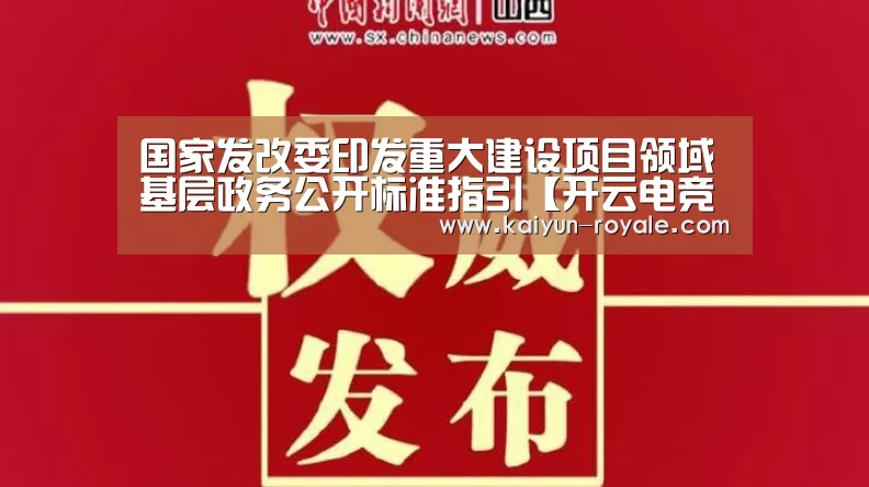 国家发改委印发重大建设项目领域基层政务公开标准指引【开云电竞】(图4) 开云直播